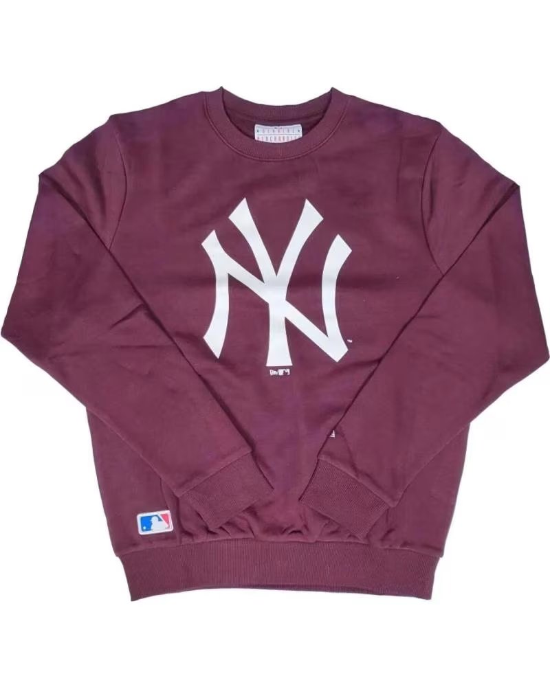 NEW ERA MOLETOM NEW ERA NEW YORK YANKEES TEAM LOGO CREW BURGUNDY 1