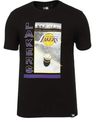 NEW ERA CAMISETA NEW ERA LOS ANGELES LAKERS COURT PHOTO NEGRA 1