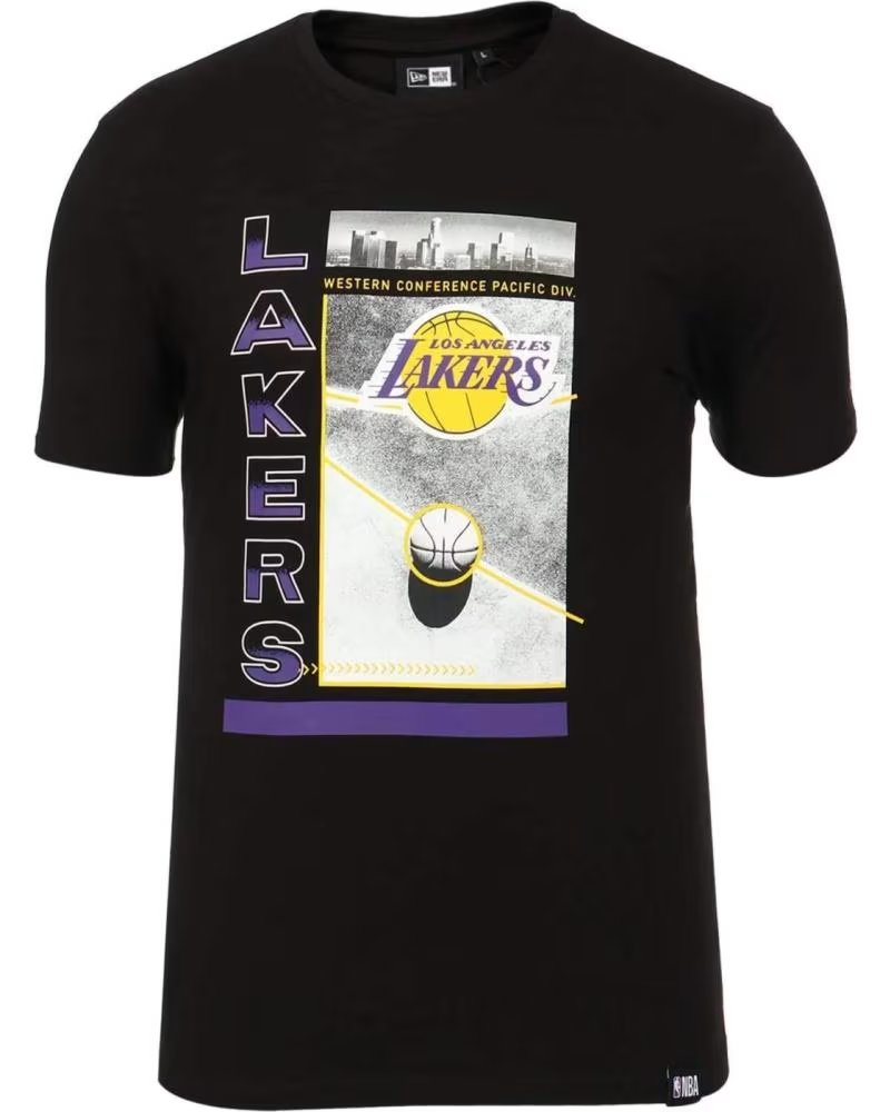 NEW ERA CAMISETA NEW ERA LOS ANGELES LAKERS COURT PHOTO NEGRA 1
