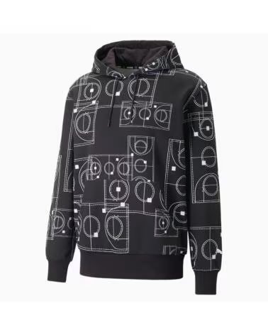 PUMA SUDADERA CON CAPUCHA 538560-01 EN NEGRO PARA HOMBRE