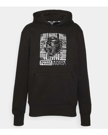 PUMA SUDADERA PUMA HOOPS GRAPHIC BOOSTER NEGRA 1