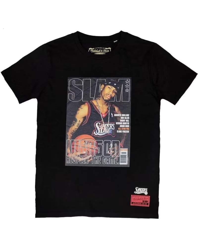MITCHELL NESS MAGLIETTA MITCHELL & NESS ALLEN IVERSON SLAM COVER NERA 1