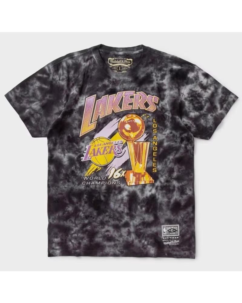 MITCHELL NESS T-SHIRT MITCHELL & NESS LOS ANGELES LAKERS CHAMPIONS TIE DYE 1