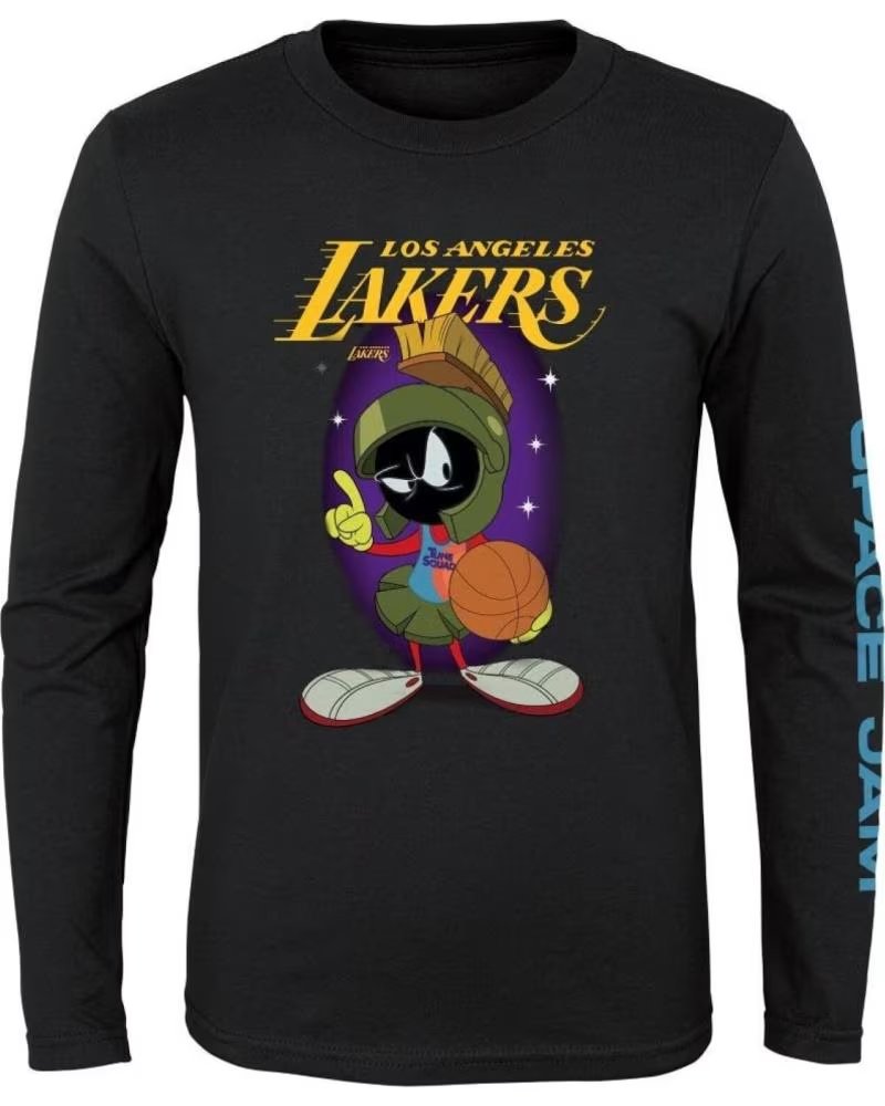 OUTERSTUFF OUTERSTUFF SPACE JAM 2 MY GALAXY LOS ANGELES LAKERS LANGARMSHIRT 1