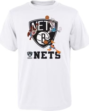 OUTERSTUFF CAMISETA OUTERSTUFF SPACE JAM 2 WARMING UP LOGO BROOKLYN NETS 1