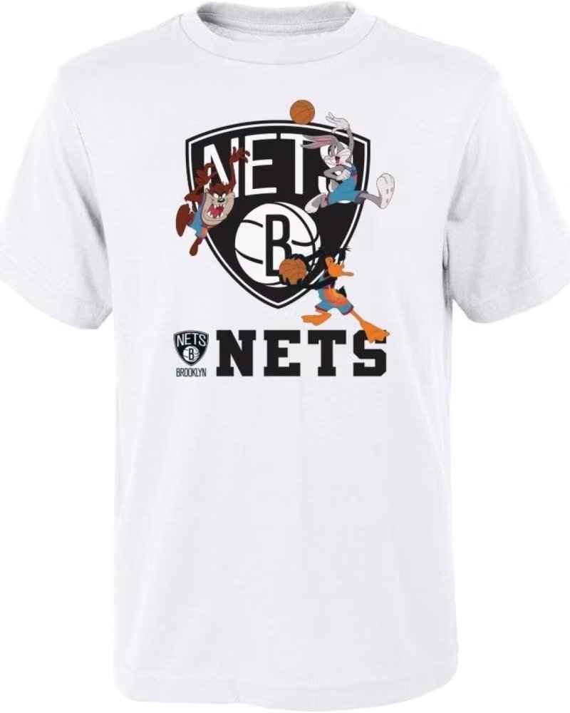 OUTERSTUFF CAMISETA OUTERSTUFF SPACE JAM 2 WARMING UP LOGO BROOKLYN NETS 1