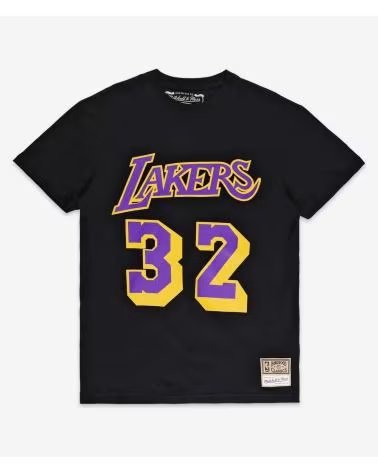 MITCHELL NESS CAMISETA DE MANGA CORTA SSTEINTL972-LALBLCKTHA EN NEGRO PARA