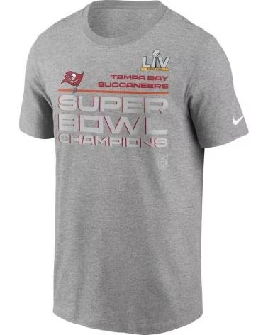 NIKE T-SHIRT MANCHES COURTES N199-06G-8BZ-8AM TAMPA BAY BUCCANEERS SUPER BOWL LV CHAMPIONS GRIS HOMME 1