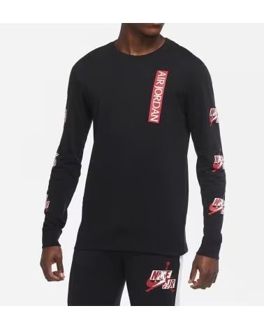 JORDAN CAMISETA JORDAN MANGA LARGA AIR JUMPMAN CLASSIC NEGRA 1