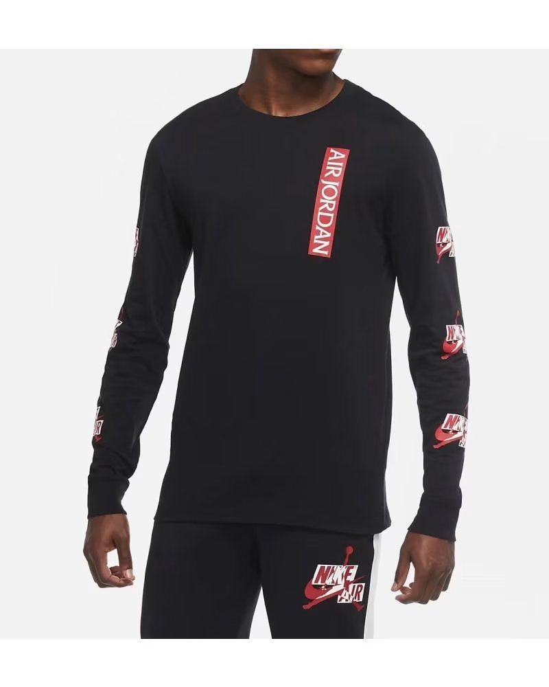 JORDAN CAMISETA JORDAN MANGA LARGA AIR JUMPMAN CLASSIC NEGRA 1