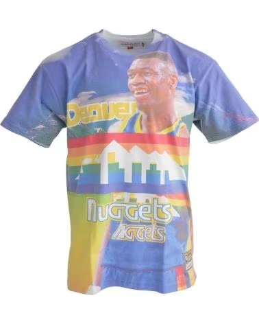 MITCHELL NESS CAMISETA DE MANGA CORTA BMTRKT18007-DNUROYADMO EN AZUL PARA