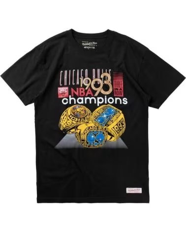 MITCHELL NESS CAMISETA DE MANGA CORTA KKFUCBUCFZBKFMT EN NEGRO PARA HOMBRE