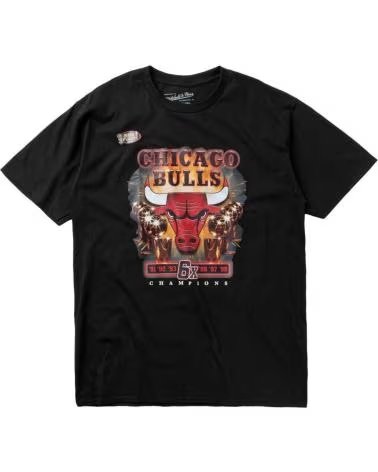 MITCHELL NESS CAMISETA DE MANGA CORTA BMTRBA19060-CBUBLCK EN NEGRO PARA HO