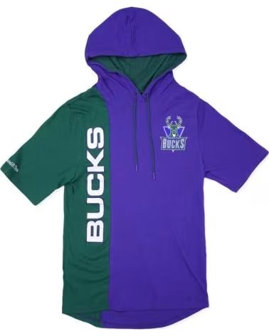 MITCHELL NESS SUDADERA CON CAPUCHA HDSSAJ19008-MBUPRGN EN MORADO PARA HOMB