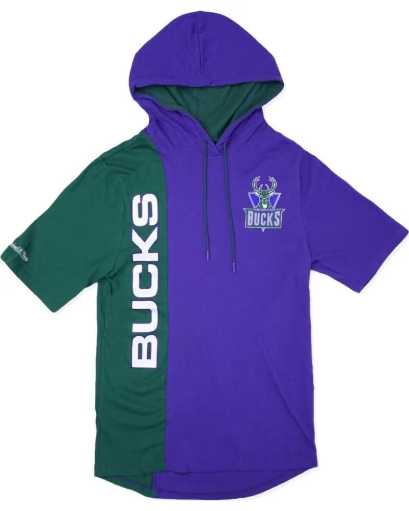 MITCHELL NESS SUDADERA CON CAPUCHA HDSSAJ19008-MBUPRGN EN MORADO PARA HOMB