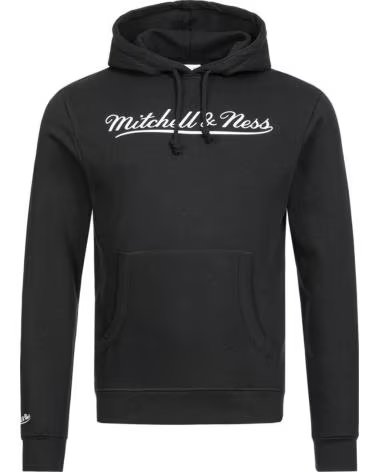 MITCHELL NESS Sudadera Con Capucha Mn-Bra-Scrptlogohood-Bra-Blkwht en negro para unisex