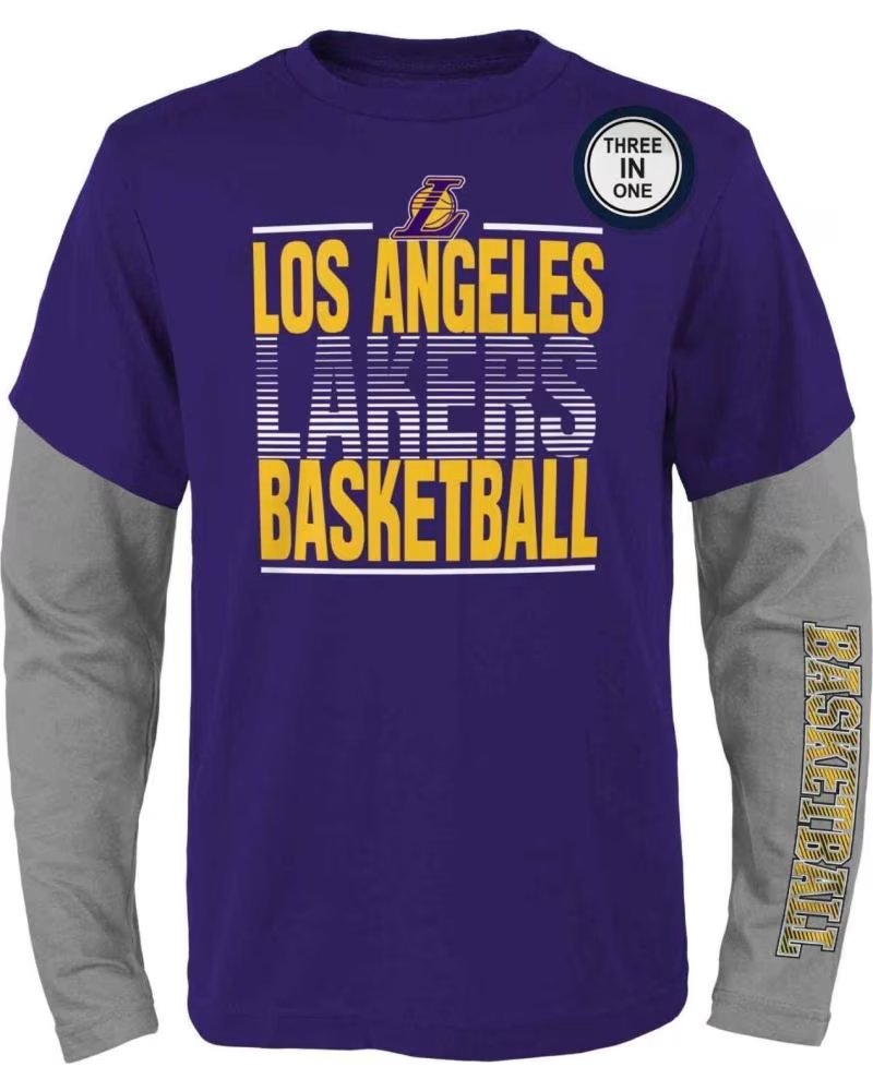 OUTERSTUFF OUTERSTUFF JUNIOR LOS ANGELES LAKERS CLUB 3-IN-1 T-SHIRT 1