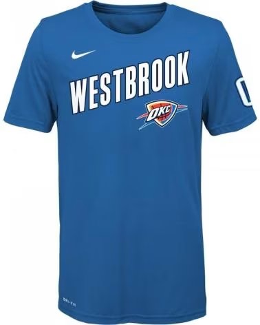NIKE NIKE T-SHIRT RUSSELL WESTBROOK OKLAHOMA CITY THUNDER JUNIOR BLUE 1
