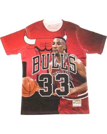 MITCHELL NESS Camiseta De Manga Corta Bmtrkt18007-Cbured1Spi en rojo para hombre