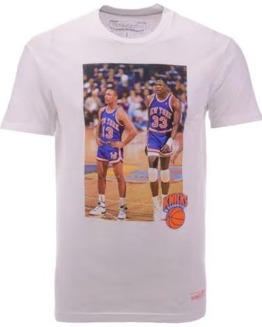 MITCHELL NESS CAMISETA DE MANGA CORTA BA2B0C-NYK-W-KSX EN GRIS PARA HOMBRE