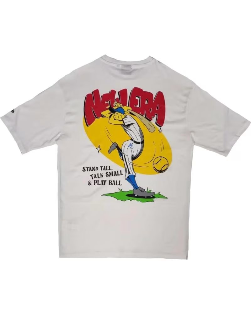 NEW ERA MAGLIETTA DA BASEBALL NEW ERA GRAPHIC BIANCA BLANCO