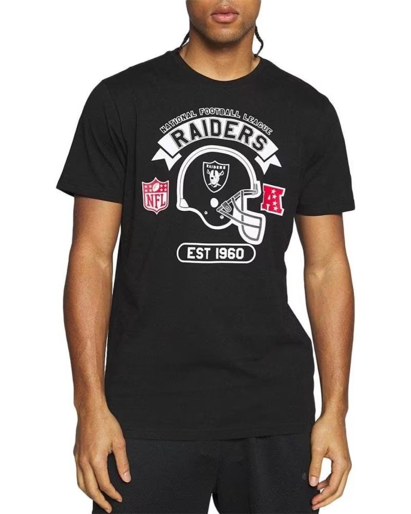 NEW ERA NEW ERA NFL OAKLAND RAIDERS GRAPHIC HELMET T-SHIRT 1