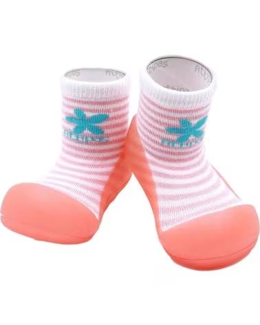 CHAUSSURES PREMIERS PAS ATTIPAS PEEKABOO ANTIDÉRAPANTES POUR BÉBÉ ORANGE NARANJA