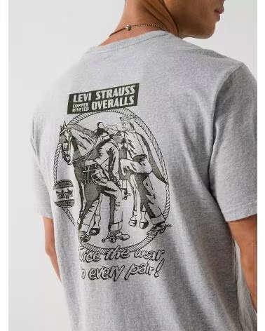 LEVIS LEVI´S ARCHIVAL OVERALLS KURZARM-T-SHIRT IN GRAU GRIS