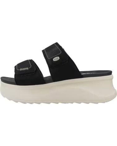 SANDÁLIAS HEY DUDE DELRAY SLIDE CLASSIC FEMININAS PRETAS BLACK