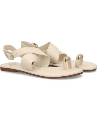 SPORT3PUNTO0 FLACHE SANDALEN BEIGE MIT ZEHENSTEG UND VERSTELLBARER SCHNALLE VARIOS COLORES