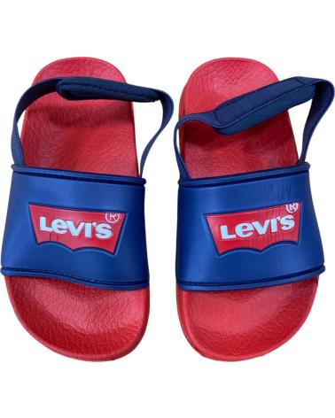 LEVIS CHANCLAS LEVI´S POOL MINI PARA NIÑOS EN ROJO Y AZUL AZUL