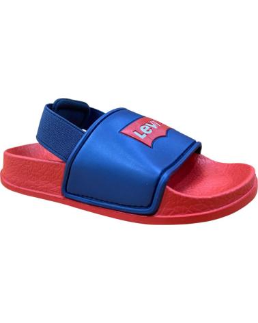 LEVIS CHANCLAS LEVI´S POOL MINI PARA NIÑOS EN ROJO Y AZUL AZUL