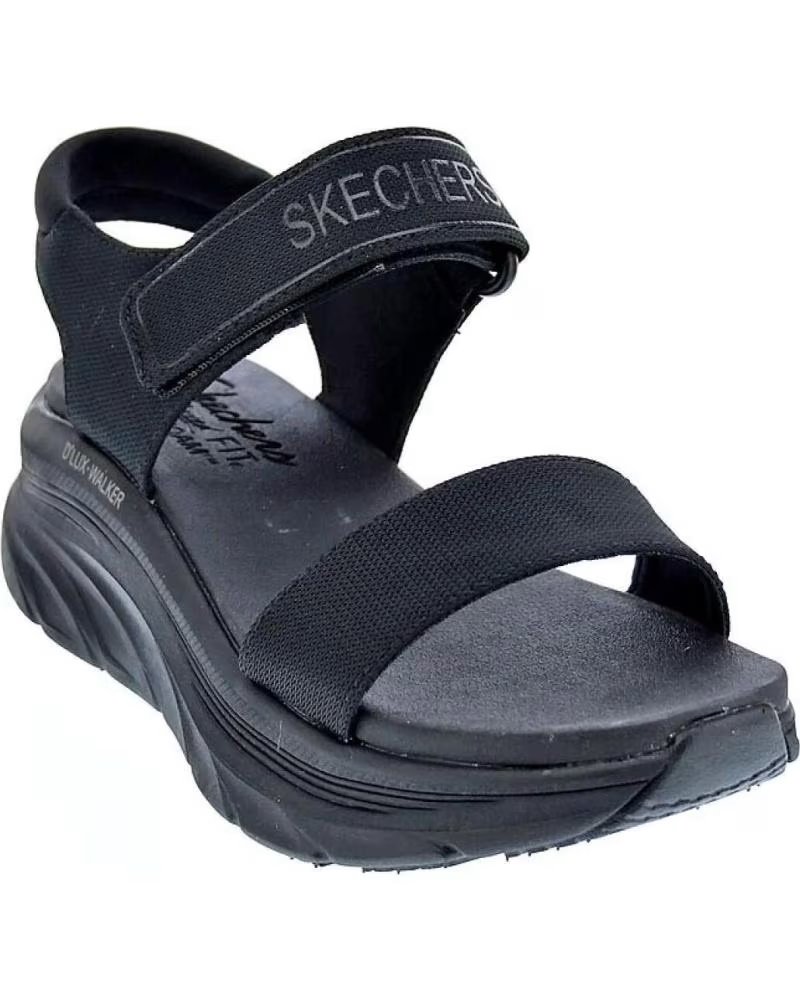 SANDALI SKECHERS D´LUX WALKER CON VELCRO DA DONNA NEGRO