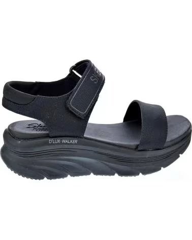 SANDALI SKECHERS D´LUX WALKER CON VELCRO DA DONNA NEGRO