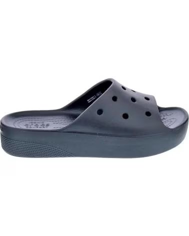CHANCLAS CROCS CLASSIC PLATFORM SLIDE MUJER NEGRO NEGRO