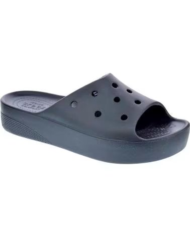 CHANCLAS CROCS CLASSIC PLATFORM SLIDE MUJER NEGRO NEGRO