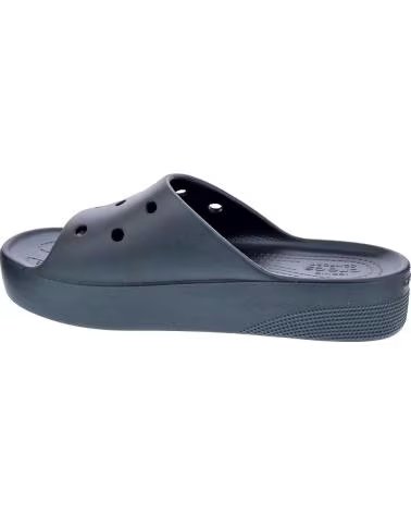 CHANCLAS CROCS CLASSIC PLATFORM SLIDE MUJER NEGRO NEGRO
