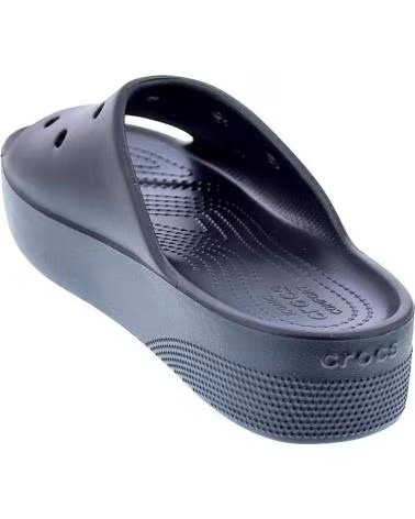 CHANCLAS CROCS CLASSIC PLATFORM SLIDE MUJER NEGRO NEGRO