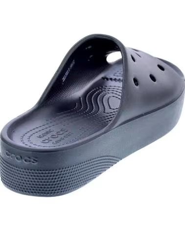 CHANCLAS CROCS CLASSIC PLATFORM SLIDE MUJER NEGRO NEGRO