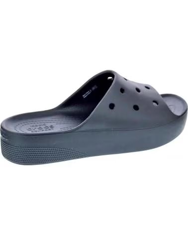 CHANCLAS CROCS CLASSIC PLATFORM SLIDE MUJER NEGRO NEGRO