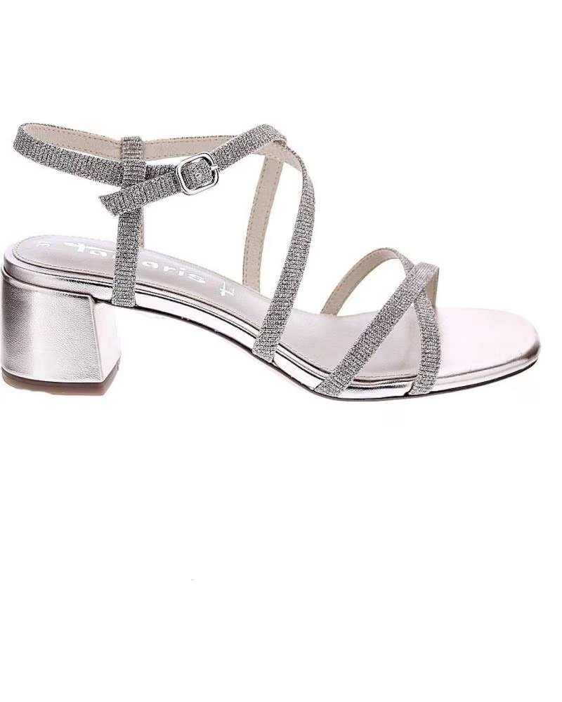 TAMARIS SANDALIAS DE TACON 1-28204-42 EN PLATEADO PARA MUJER 586 ROSE GLAM