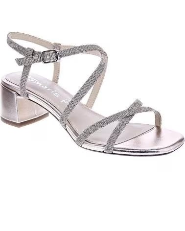 TAMARIS SANDALIAS DE TACON 1-28204-42 EN PLATEADO PARA MUJER 586 ROSE GLAM