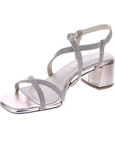 TAMARIS SANDALIAS DE TACON 1-28204-42 EN PLATEADO PARA MUJER 586 ROSE GLAM