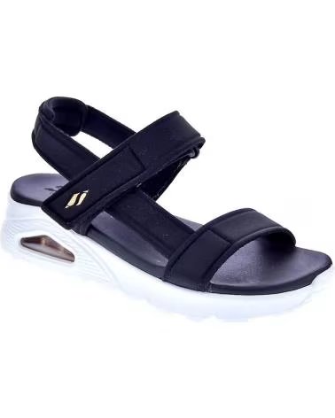 SANDÁLIAS SKECHERS UNO SUMMER STAND2 FEMININAS PRETAS NEGRO