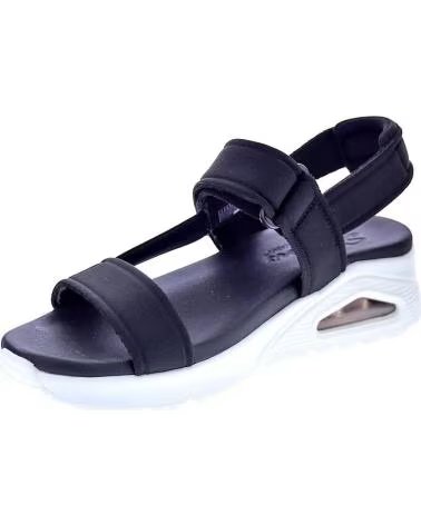 SANDÁLIAS SKECHERS UNO SUMMER STAND2 FEMININAS PRETAS NEGRO