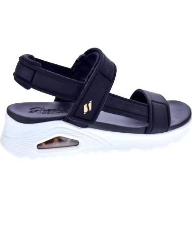 SANDÁLIAS SKECHERS UNO SUMMER STAND2 FEMININAS PRETAS NEGRO