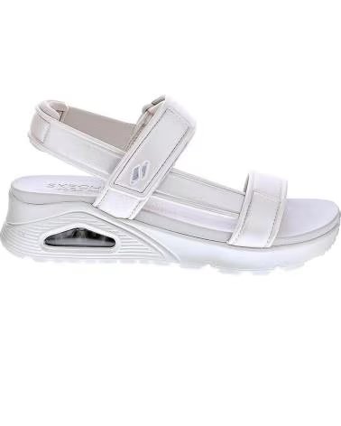 SANDÁLIAS SKECHERS UNO BASIC PRETTY FEMININAS BRANCAS OFWHITTE