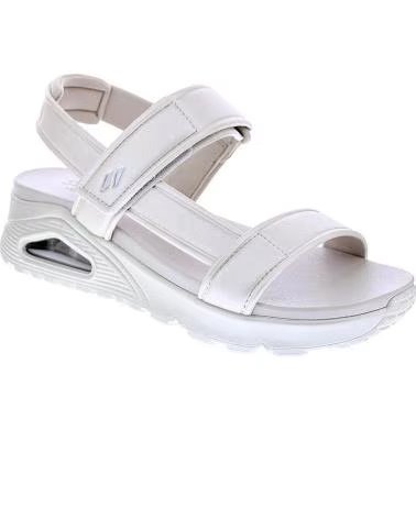 SANDÁLIAS SKECHERS UNO BASIC PRETTY FEMININAS BRANCAS OFWHITTE