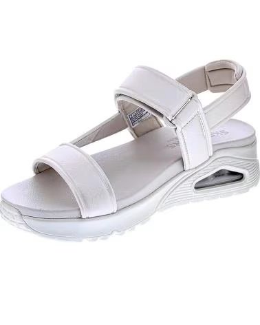 SANDÁLIAS SKECHERS UNO BASIC PRETTY FEMININAS BRANCAS OFWHITTE
