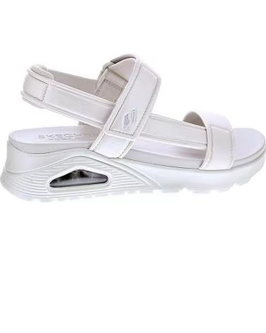 SANDÁLIAS SKECHERS UNO BASIC PRETTY FEMININAS BRANCAS OFWHITTE